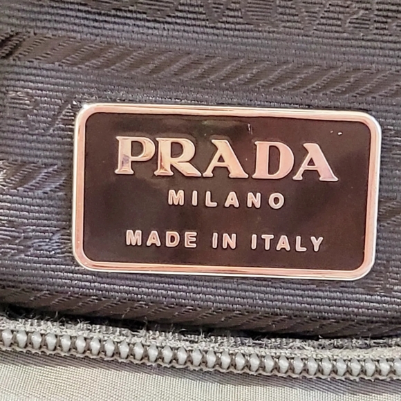 SOLD Authentic PRADA Green Nylon Tote Hand Bag Purse (Army Green) - Picture 6 of 7